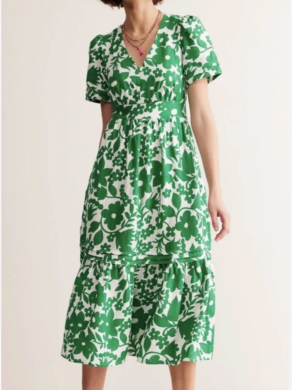 Boden Eve linen midi dress  size 2R